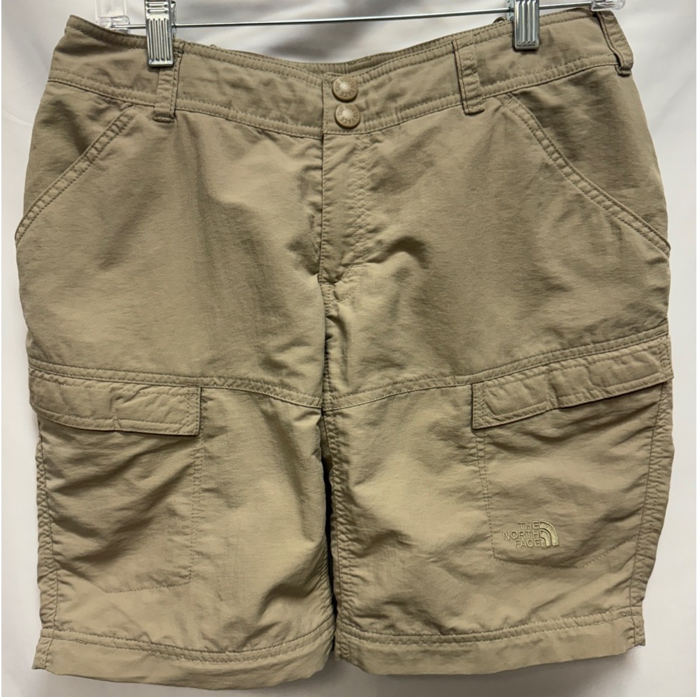 NorthFace Khaki Nylon Cargo Shorts Size 6
